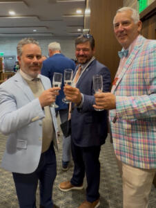 Toasting Classic Q’s G2 victory in the Director's Room at Churchill Downs